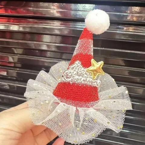 Christmas hat hair clip — supplier listing photo
