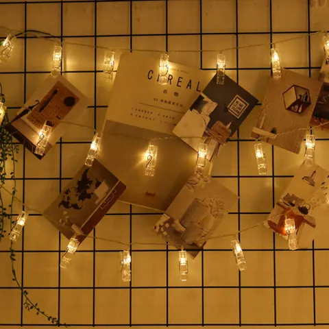 LED photo-clip string lights — supplier listing photo