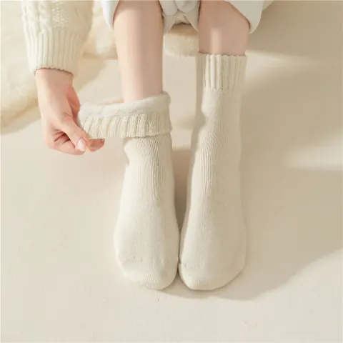 Fleece-lined floor socks — supplier listing photo