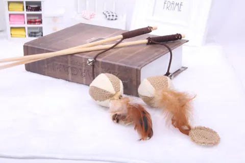 Wooden cat teaser wand — supplier listing photo